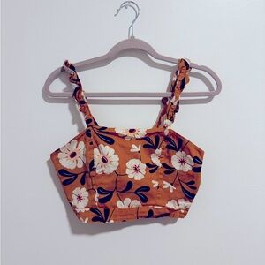 Floral Print Women's Crop Top
